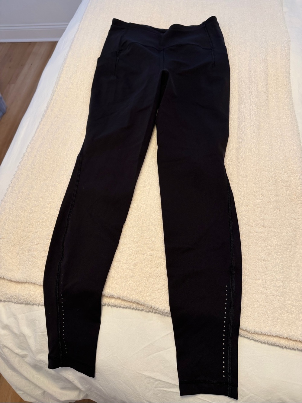 lululemon athletica Black High-Rise Leggings with Side Stud Accents